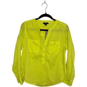 NWT J.Crew Bright Yellow Cotton Blouse Size Small